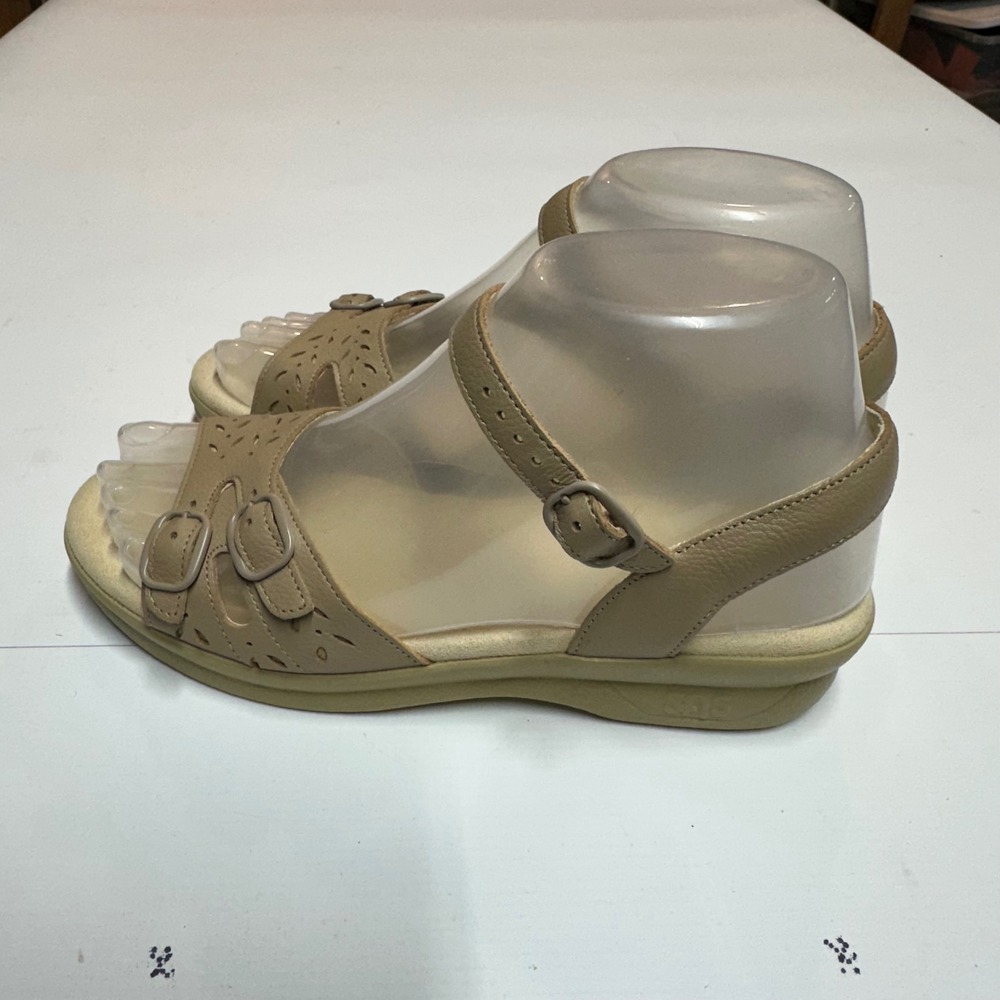 SAS Tripad Comfort Tan Leather Slingback Sandals Womens 6.5 N Made in USA